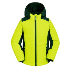 Kamik quilted jacket Nell (all-year jacket, windproof, reflective) yellow/green boys